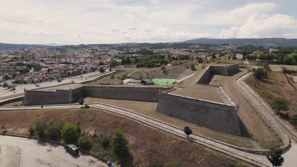 Army fortress of São Neutel antique historic touristic landmark in Chaves, Portugal