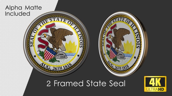 Framed Seal Of Illinois State