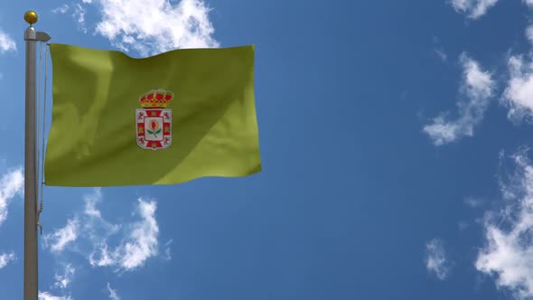 Granada Province Flag (Spain) On Flagpole