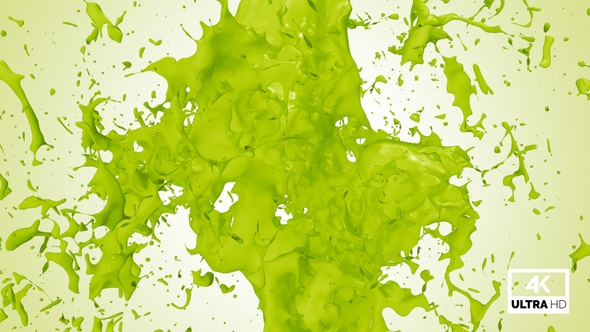 Kiwi Fruit Juice Splash Collision