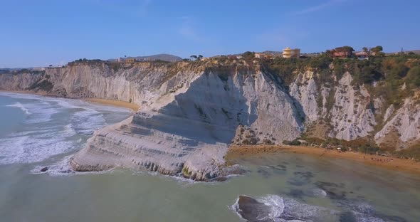 Aerial photo Stair of the Turks in Italian Scala dei Turchi