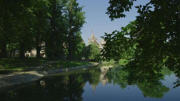 Pond near Vajdahunyad Castle