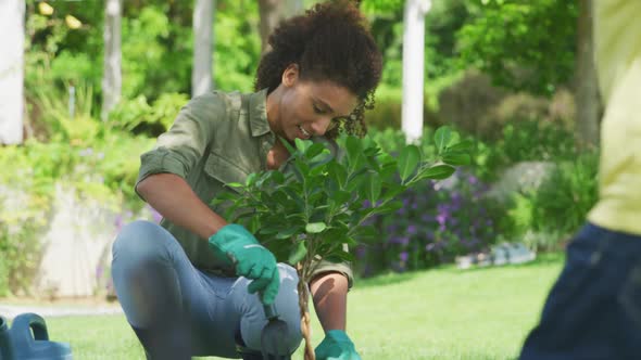 Family gardening together