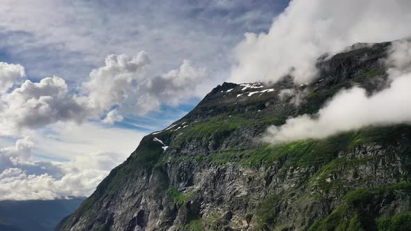 Mountain Cloud Top View Landscape