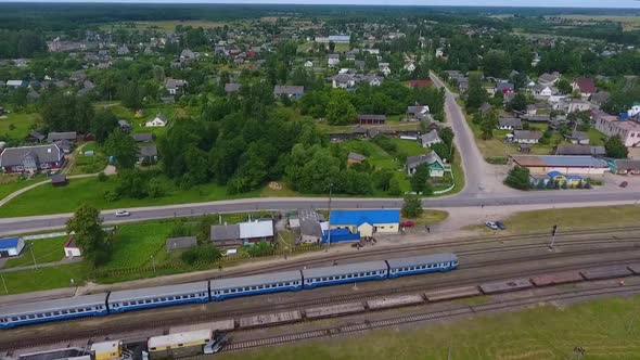 Aerial View of the Passenger Train