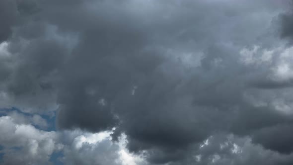 View of  dramatic rain clouds, weather change.