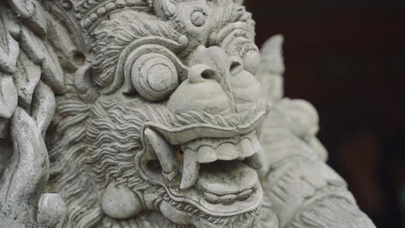 Ornate Macaque Sculpture In Ubud