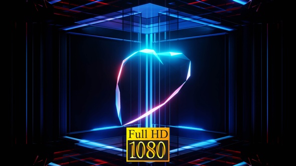 Diamond Heart In A Cube HD