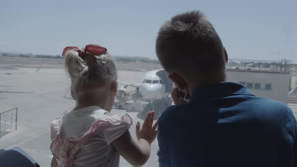 Looking through an airport window