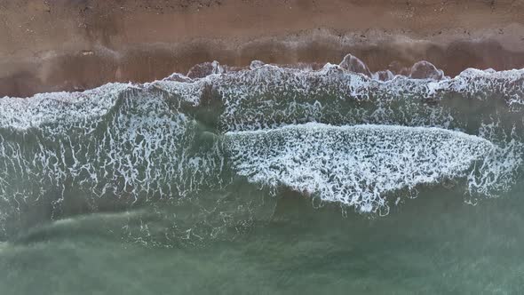 Beach Texture Aerial View Turkey Antalya 4 K