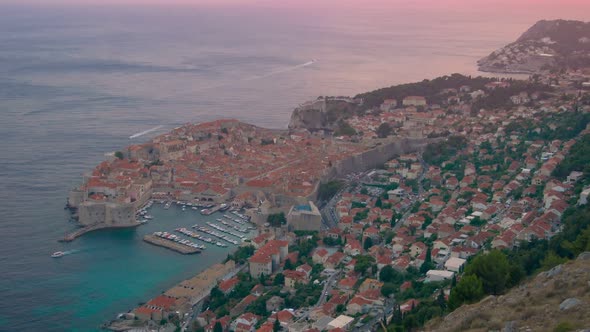 Aerial view Dubrovnik old town