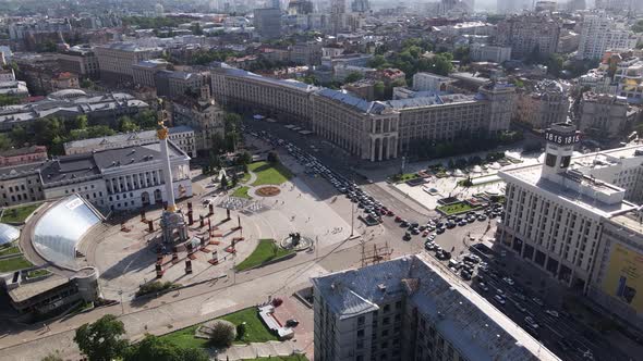 Ukraine: Independence Square, Maidan. Aerial View