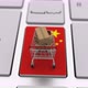 Goods Made in China in the Shopping Cart on the Keyboard - VideoHive Item for Sale