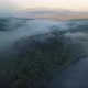 Drone fly above clouds and fog over Dunajec river in Pieniny Mountains in Poland at sunrise - VideoHive Item for Sale