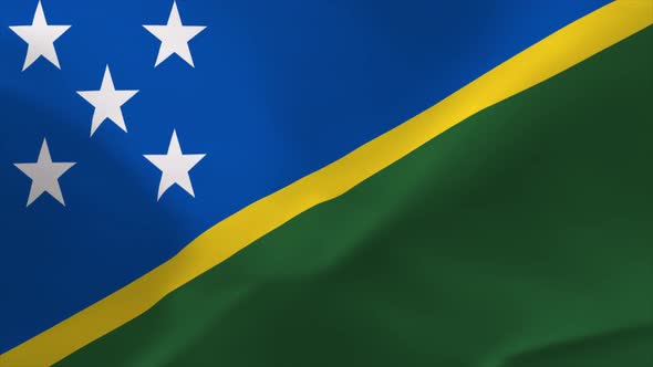 Solomon Islands Waving Flag Animation 4K Moving Wallpaper Background