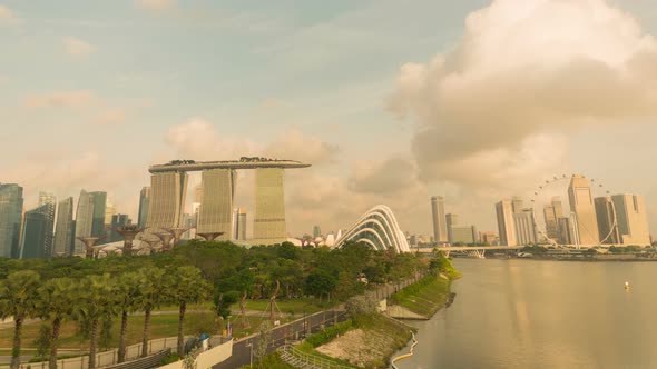 Singapore City Marina Bay Skyline