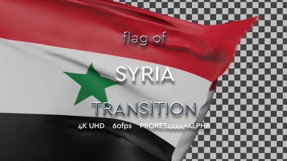Flag of Syria transition | UHD | 60fps alt