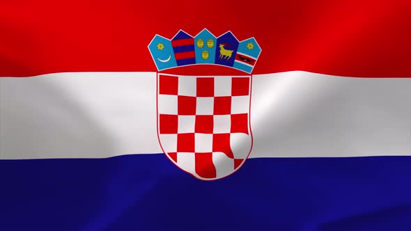 Croatia Waving Flag 4K Moving Wallpaper Background