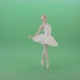 Fashion Snow White Ballet Dancing Girl Showing Swan Lake Dance Isolated on Green Screen - VideoHive Item for Sale