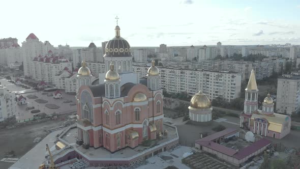 Kyiv, Ukraine. Obolon District. Aerial View