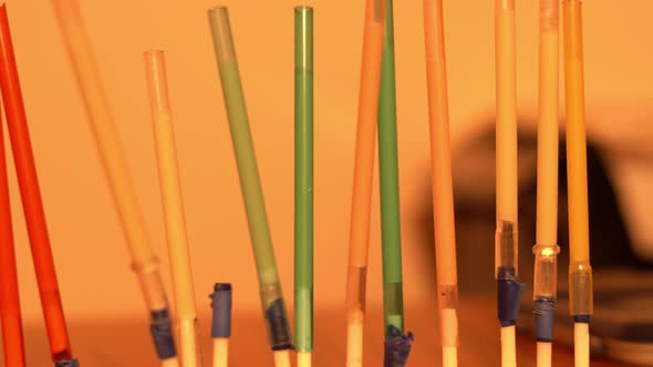 Fluorescent Sticks Light Up in the Dark Closeup