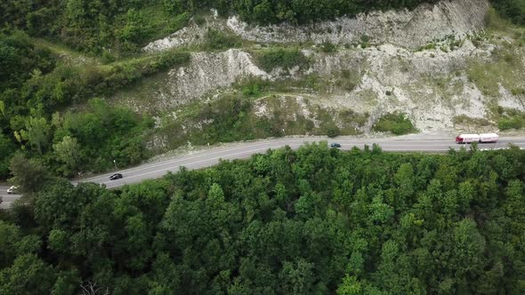 Mountain Winding Zig Zag Road