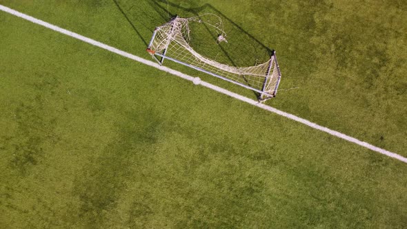 Overhead Aerial View of Soccer Field