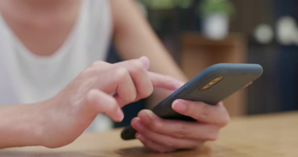 Use of mobile phone in coffee shop