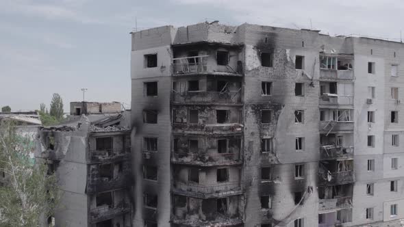 War in Ukraine  Destroyed Building in Borodyanka Bucha District