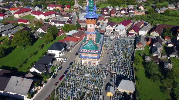 Aerial View Of Merry Cemetery In Romania