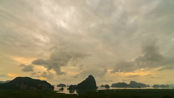 Time Lapse View at Halong Bay North Vietnam