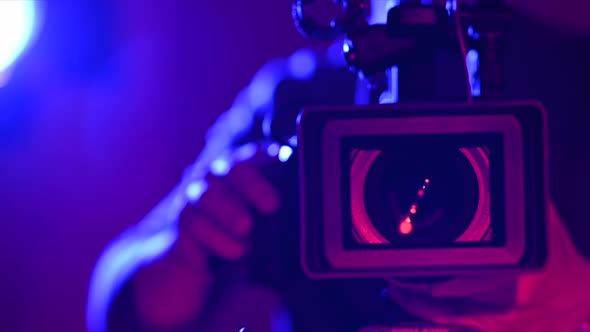 Modern Digital Cinema Camera Film Industry Equipment.