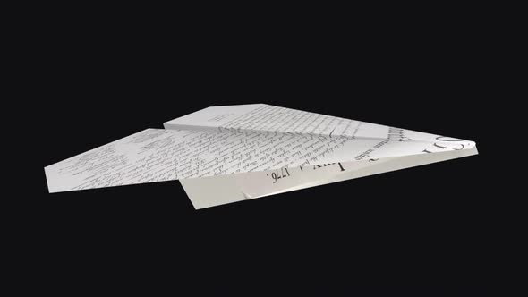 Paper Plane - US Declaration - Side Angle - I - Transparent Loop