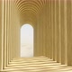 3d rendering. Path under concrete arches in desert. - VideoHive Item for Sale