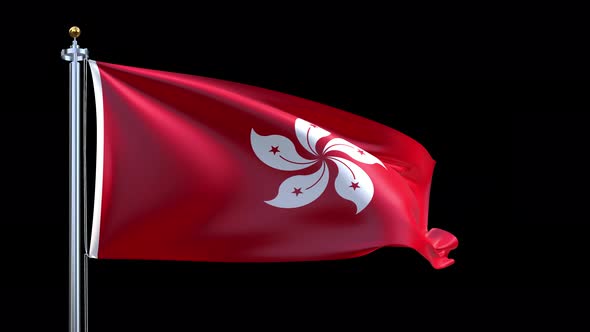 Hong Kong Waving Flag