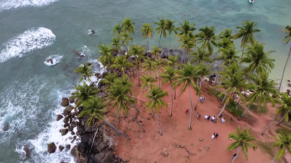 Footage of the Coconut Tree Hill in Mirissa, the Western Province of Sri Lanka