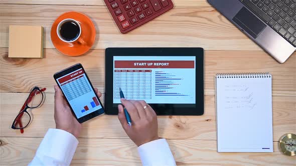 Businessman Using Touch Pad