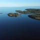Aerial view on the lake and Islands with rocky coastline and forest in Karelia - VideoHive Item for Sale