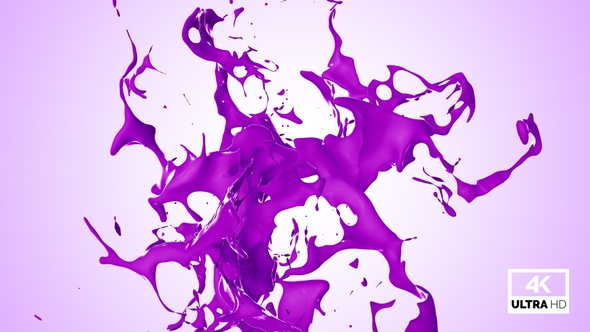 Abstract Purple Paint Splash V3