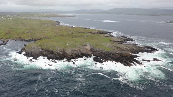 Aerial View of the Coastline at Dawros in County Donegal - Ireland