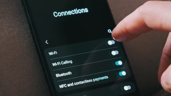 Turning On WiFi On a Smartphone Screen