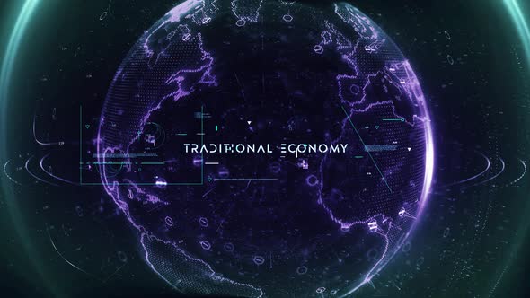 Digital Data Particle Earth Traditional Economy