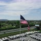 American Flag Stock Video Footage - Drone Footage Of Recreational Vehicles Parked Outdoors - VideoHive Item for Sale