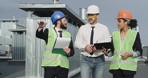 The Young Man Points To a View To the Architect