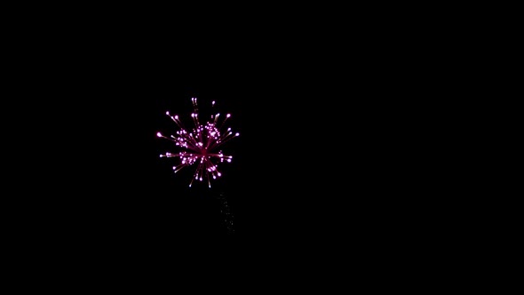 Fireworks in night sky, Shot on RED Epic in slow motion