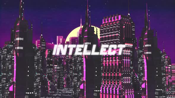 Retro Cyber City Background Intellect