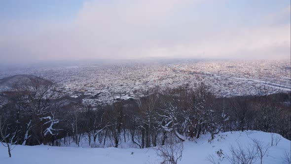 Beautiful Sapporo city and nature in Hokkaido Japan