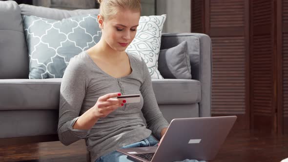 Young woman is resting at home