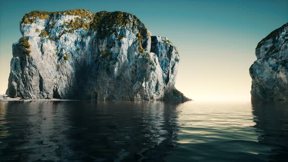 Stone Cliff at Coastline in Portugal