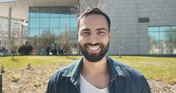 Portrait of Handsome Bearded Man